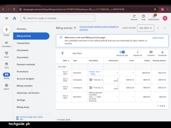 google ads spending threshold